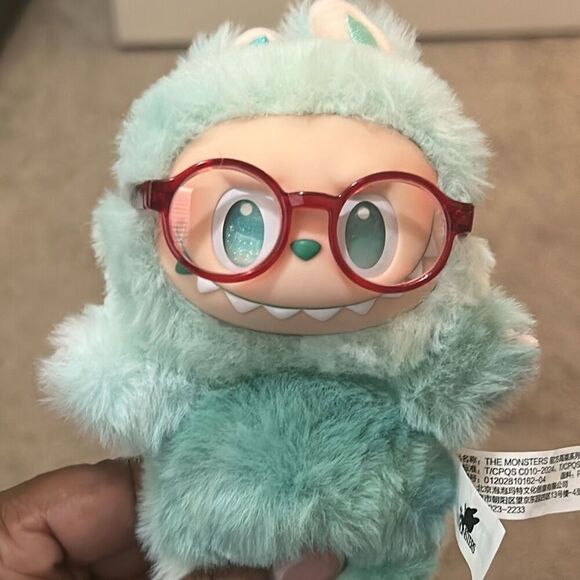 Light Red Plastic Frame Glasses For Labubu Clear Lens Cutesy Nerd Kawaii New - Picture 1 of 9
